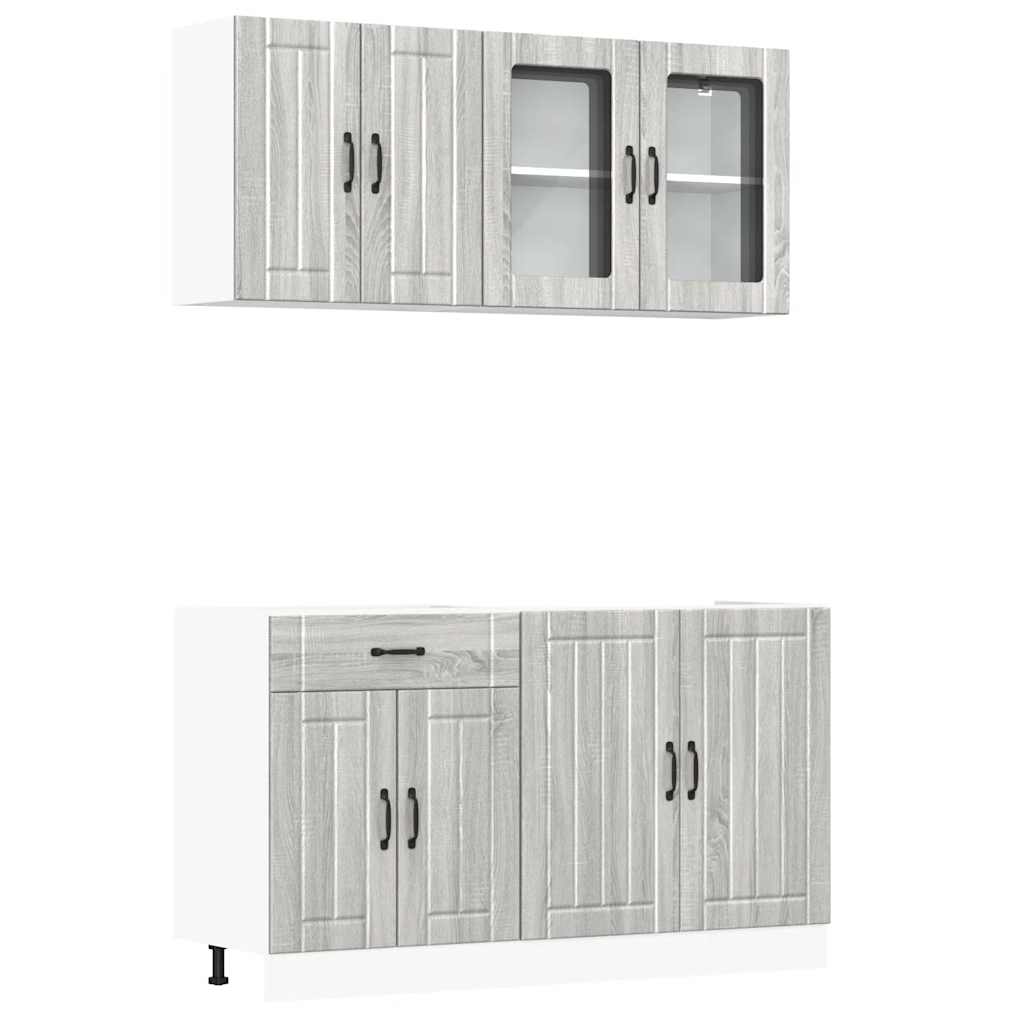 4-tlg. Küchenschrank-Set Lucca Weiß Holzwerkstoff