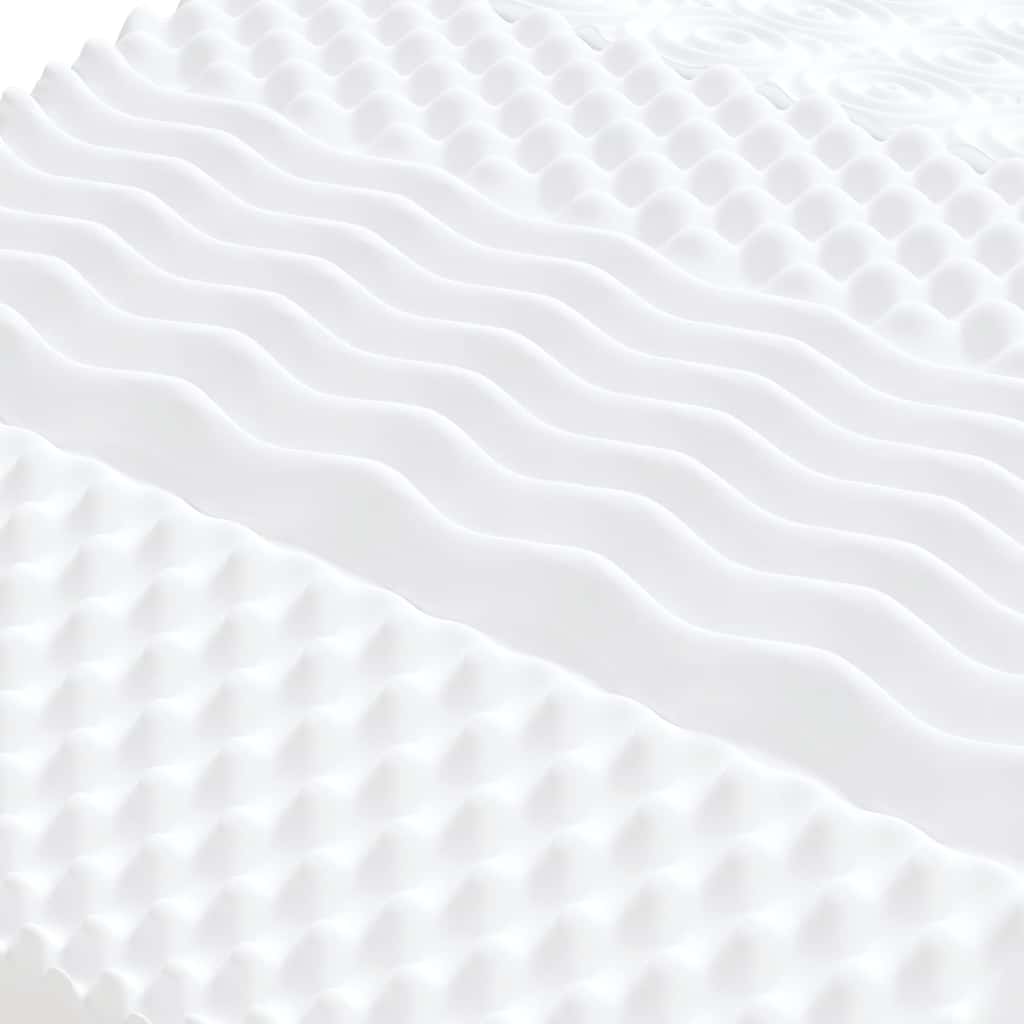 Schaumstoffmatratze Weiß 80x200 cm 7-Zonen Härtegrad 20 ILD