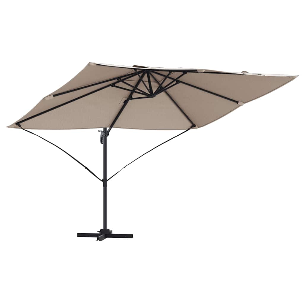 Sonnenschirm Sand 351 x 250 x 260 cm Polyester und Aluminium