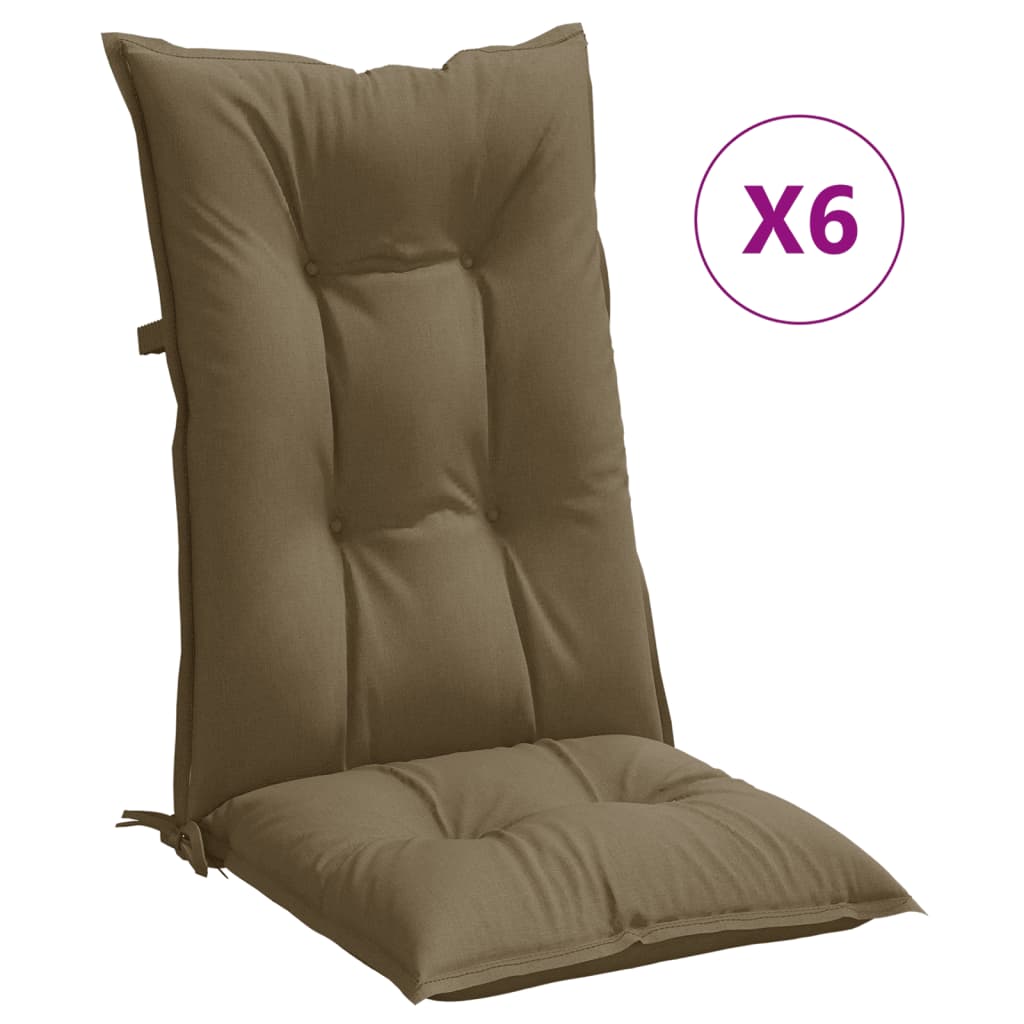 Hochlehner-Auflagen 2 Stk. Melange Anthrazit 120x50x7cm Stoff