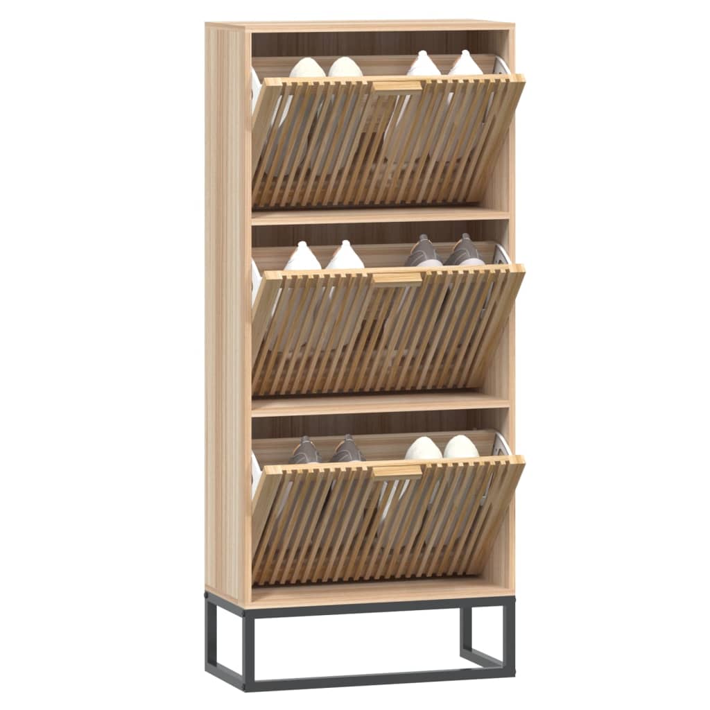 Schuhschrank Weiß 52x25x120 cm Holzwerkstoff