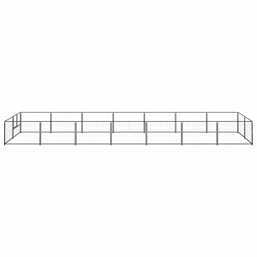 Hundezwinger Schwarz 4 m² Stahl