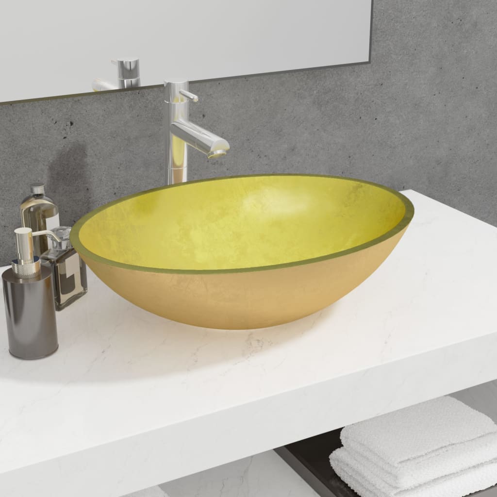 Waschbecken Glas 50x37x14 cm Matt