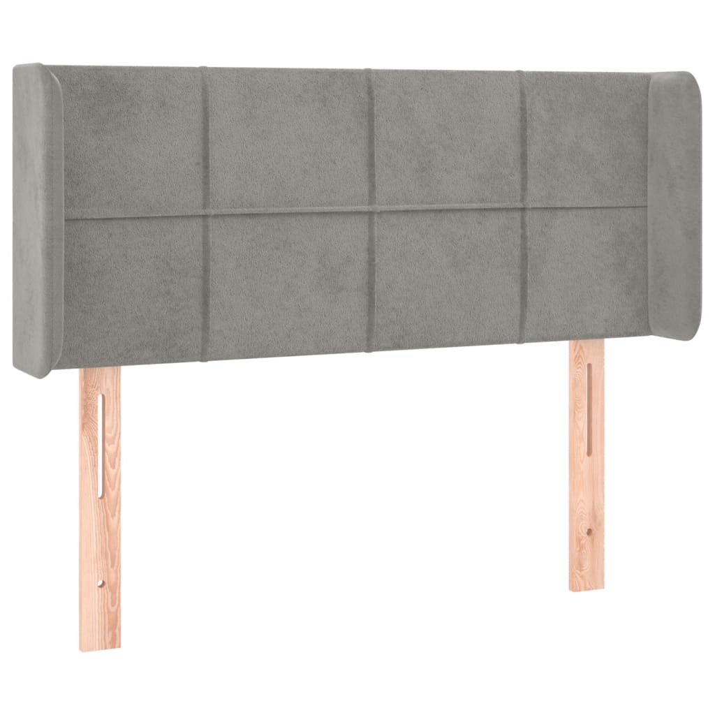Kopfteil mit Ohren Dunkelblau 93x16x78/88 cm Samt