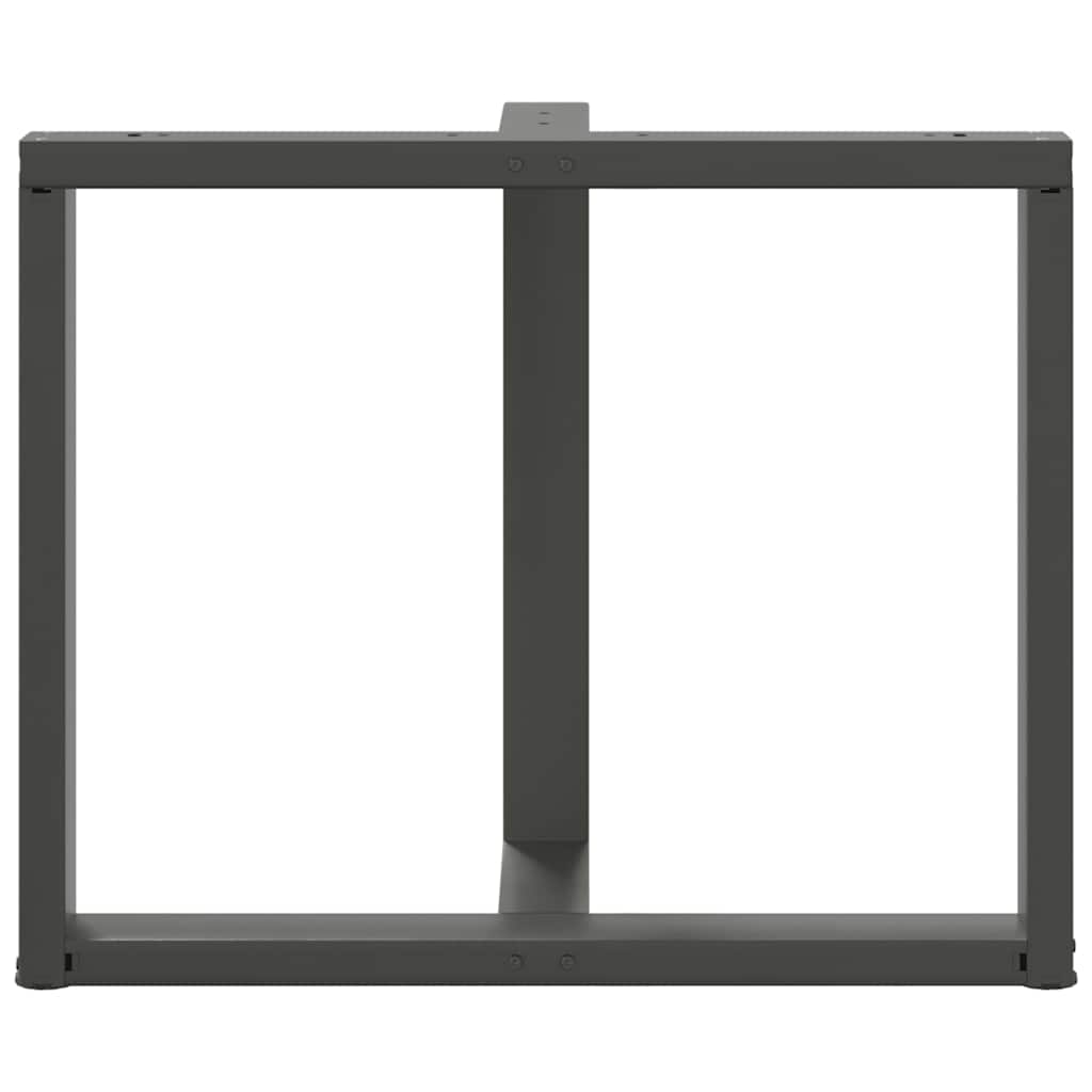 Couchtischbeine T-Form 2 Stk. Schwarz 30x25x(30-31) cm Stahl