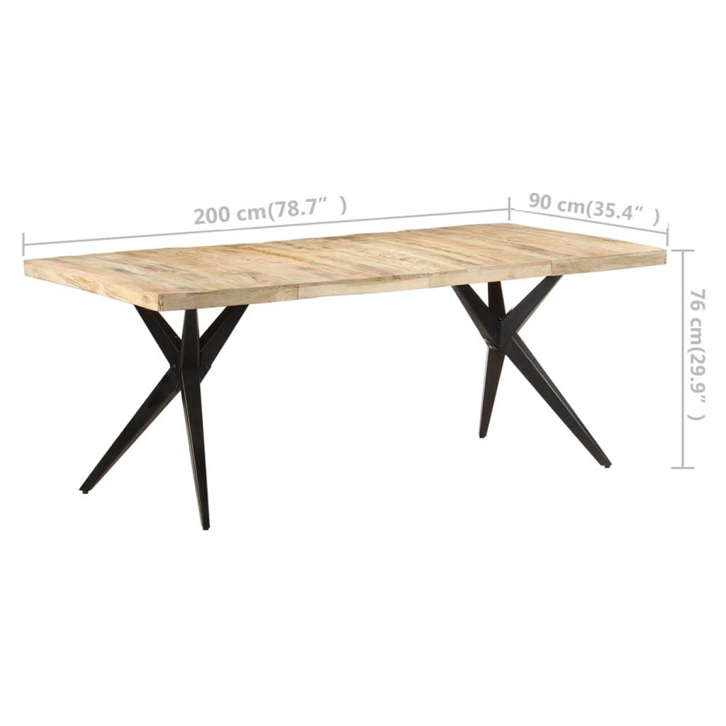 Esstisch 160x80x76 cm Massivholz Akazie