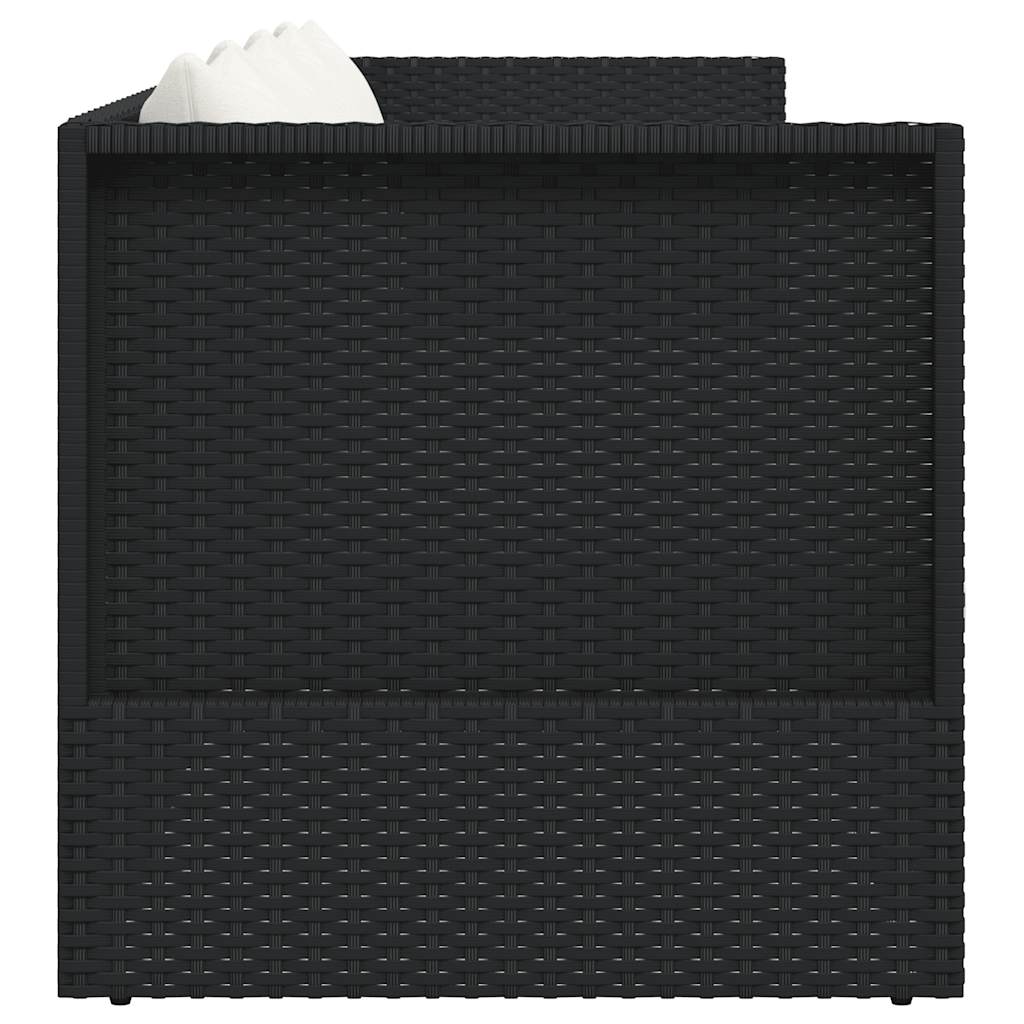 Garten-Sofabett 200x60 cm Poly Rattan Grau