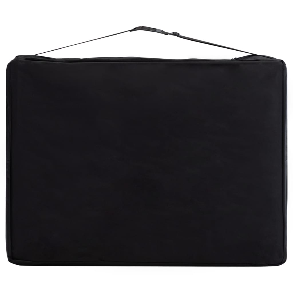 Massageliege Klappbar 2-Zonen mit Holzgestell Lila