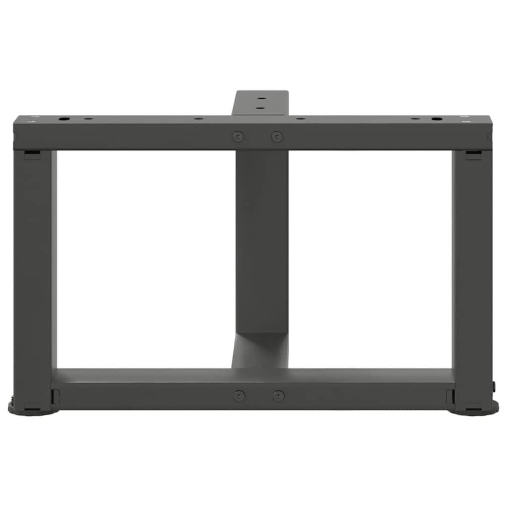 Couchtischbeine T-Form 2 Stk. Schwarz 30x25x(30-31) cm Stahl