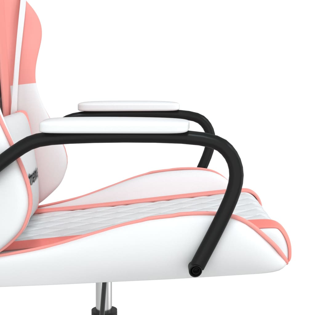 Gaming-Stuhl mit Massagefunktion Schwarz und Blau Kunstleder