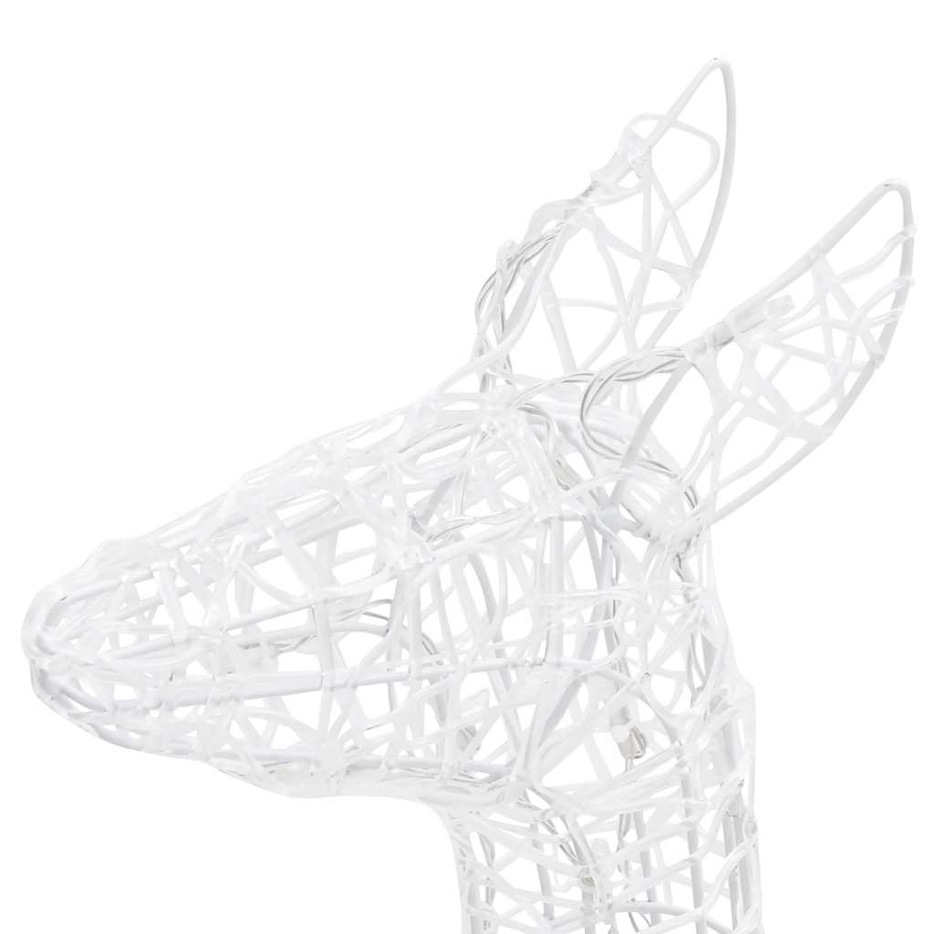 Rentierfamilie Weihnachtsdekoration Weiß und Silber 201 LEDs