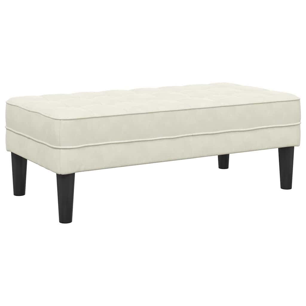 Bank mit Kissen Hellgrau 113 x 57 x 39 cm Samt