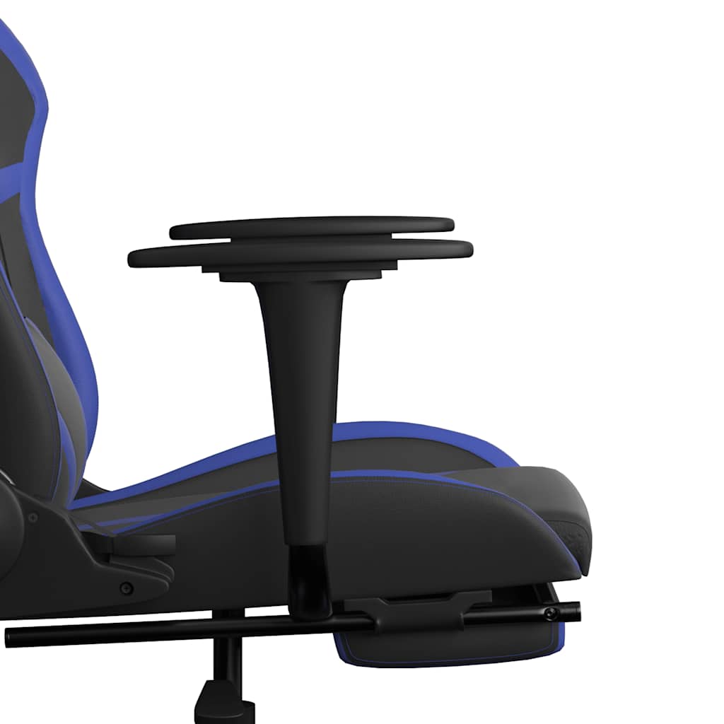 Gaming-Stuhl mit Massagefunktion Schwarz und Grün Kunstleder
