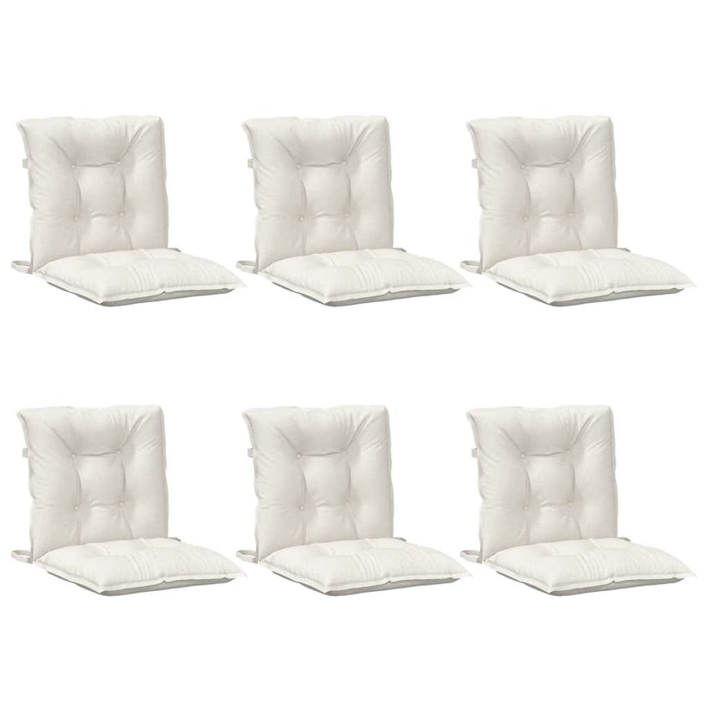 Niedriglehner-Auflagen 2 Stk Melange Anthrazit 100x50x7cm Stoff