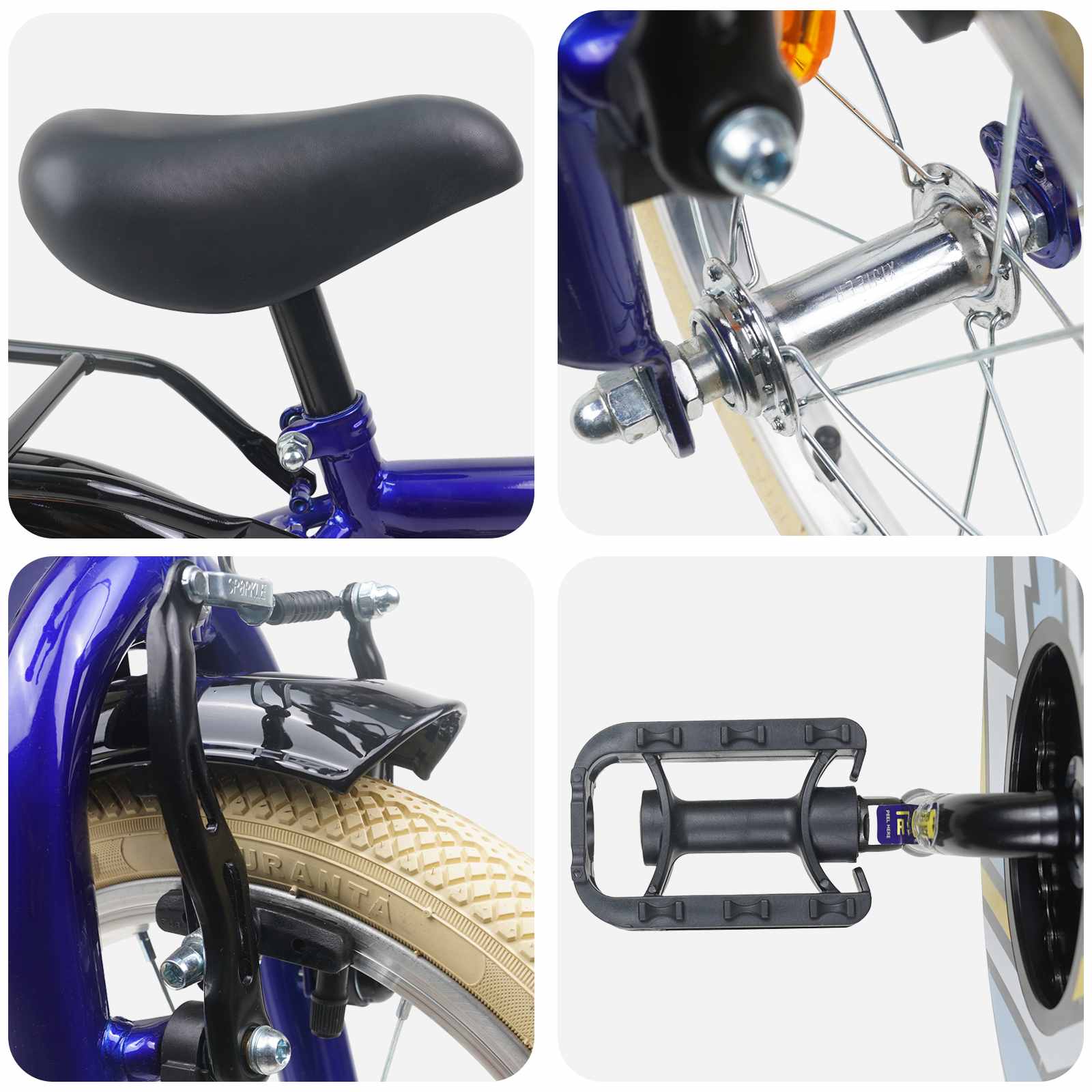 Kinderfahrrad 12 Zoll für 2-4 Jahre alt Schwarz
