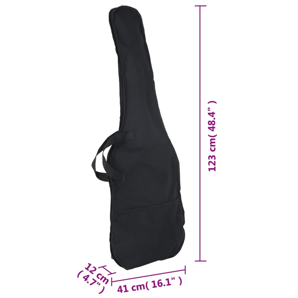 E-Bass für Anfänger mit Tasche Blau und Schwarz 4/4 46"