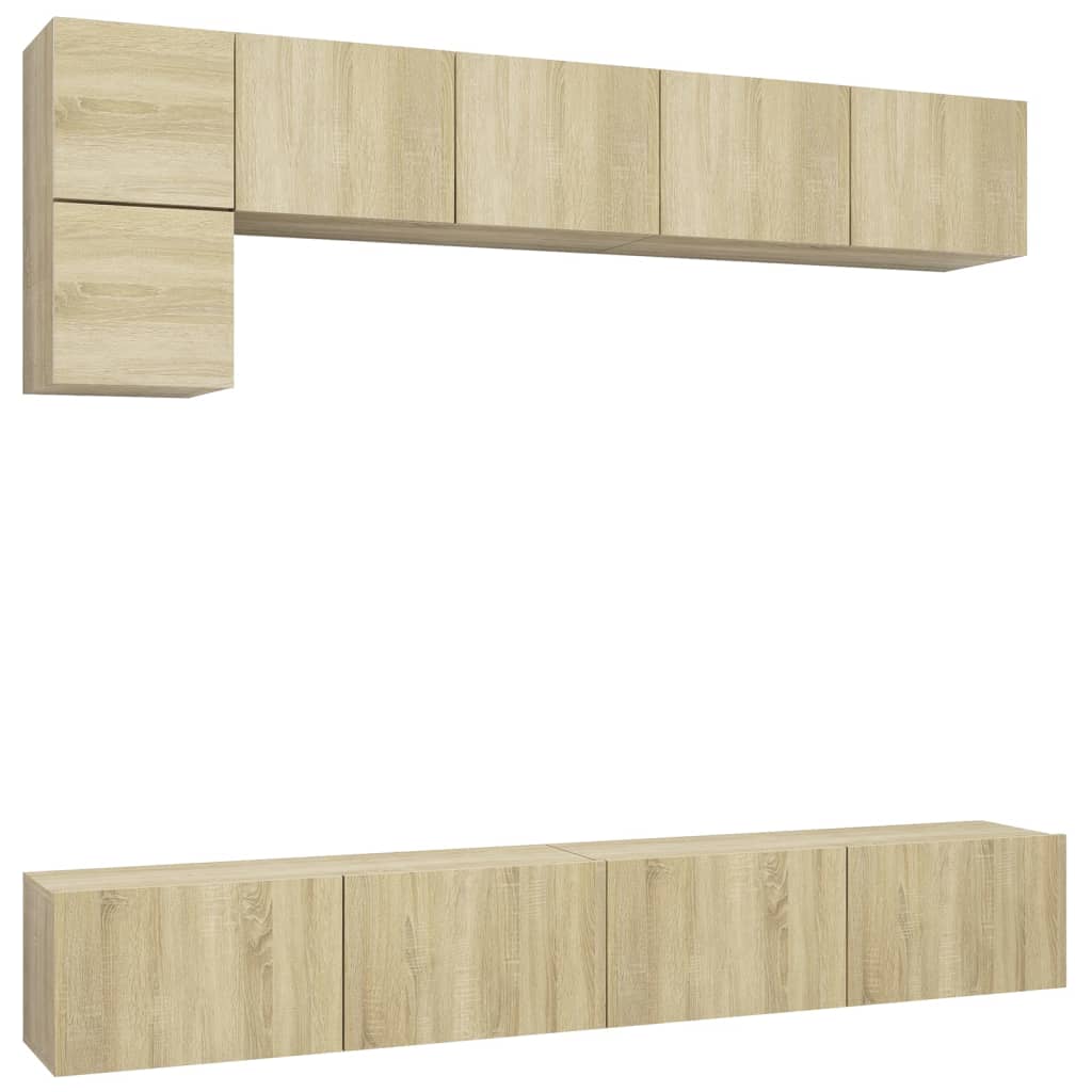 5-tlg. TV-Schrank-Set Weiß Holzwerkstoff