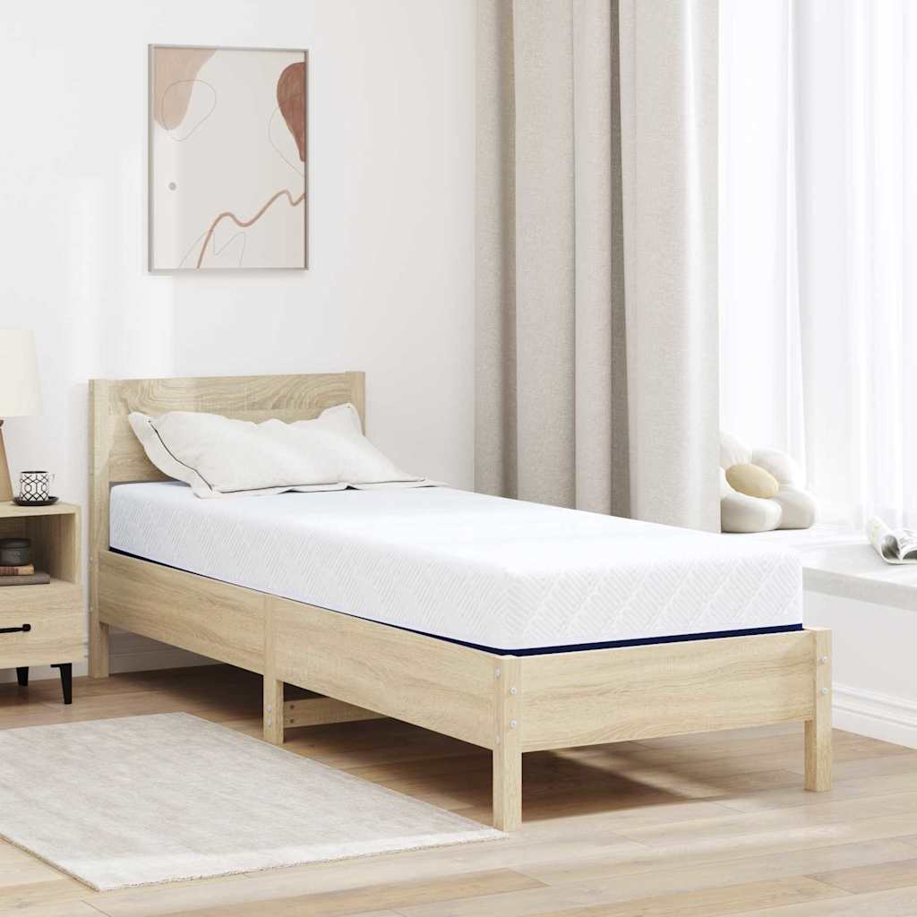 Matratze Weiß und Blau 80 x 160 cm Jacquard-Stoff