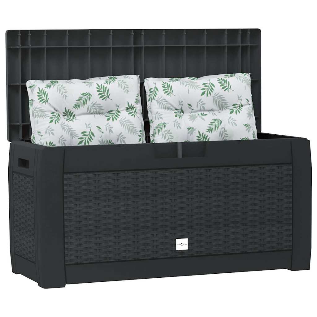 Gartentruhe Braun 119x48x60 cm Polypropylen