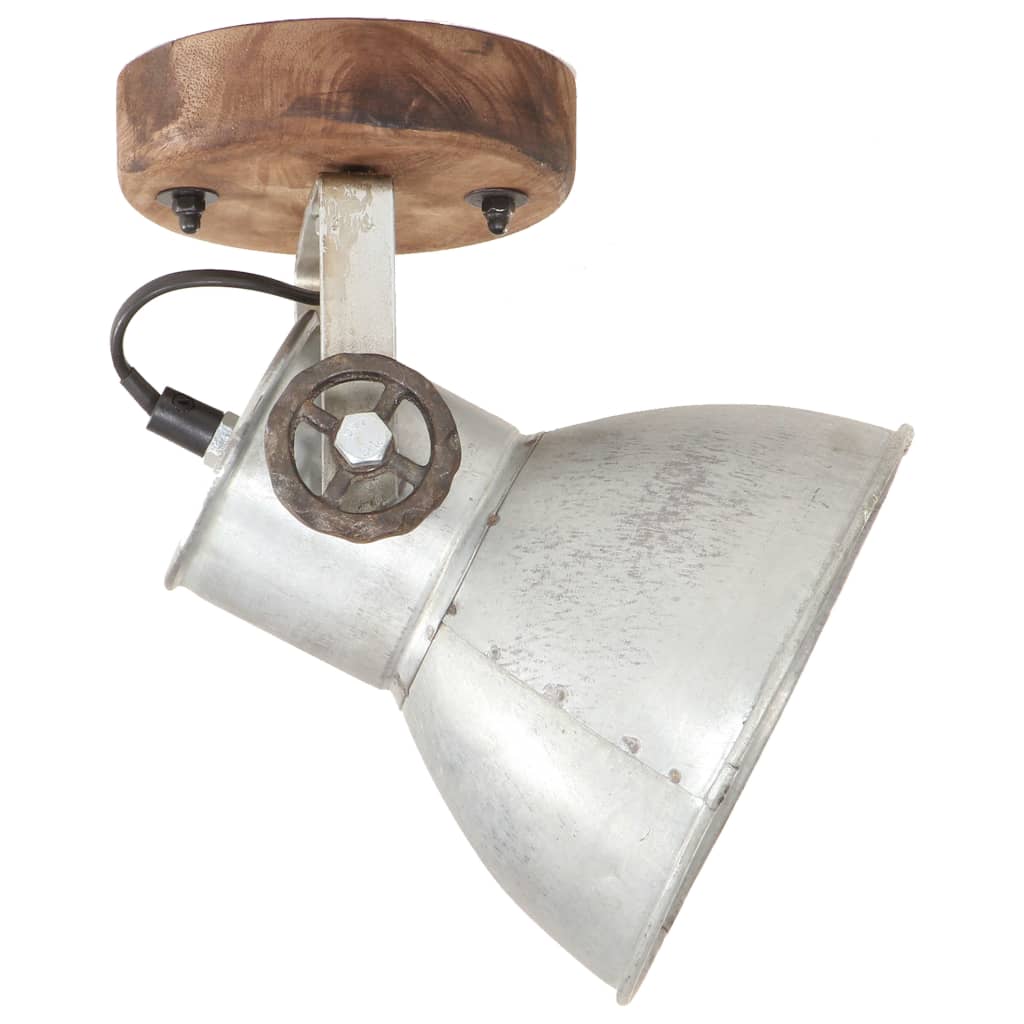 Wandlampe Industriestil Silbern 45x25 cm E27