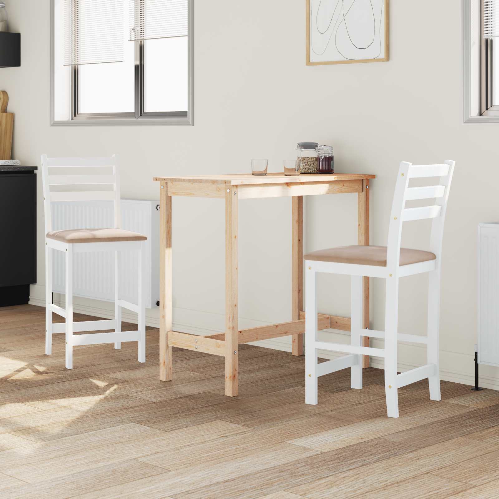 Esszimmerstühle 2 pcs Hellbraun 40 x 47,5 x 99,5 cm