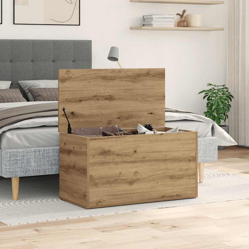 Aufbewahrungstruhe Weiß 84x42x46 cm Holzwerkstoff