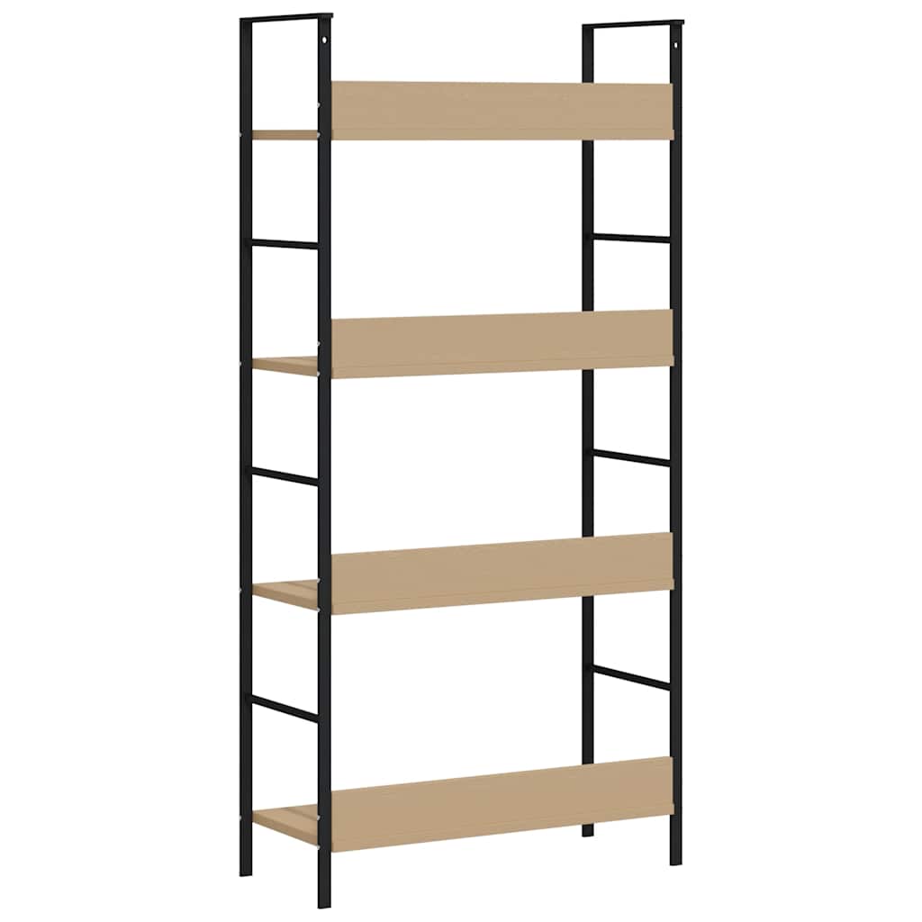 Bücherregal 3 Regalböden Schwarz 60×27,6×90,5 cm Holzwerkstoff