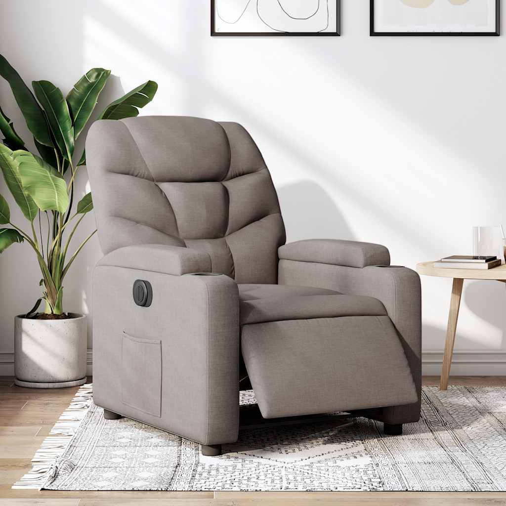 Relaxsessel Elektrisch Dunkelgrau Stoff