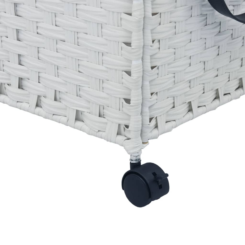 Wäschekorb mit Rollen 60x35x60,5 cm Rattan