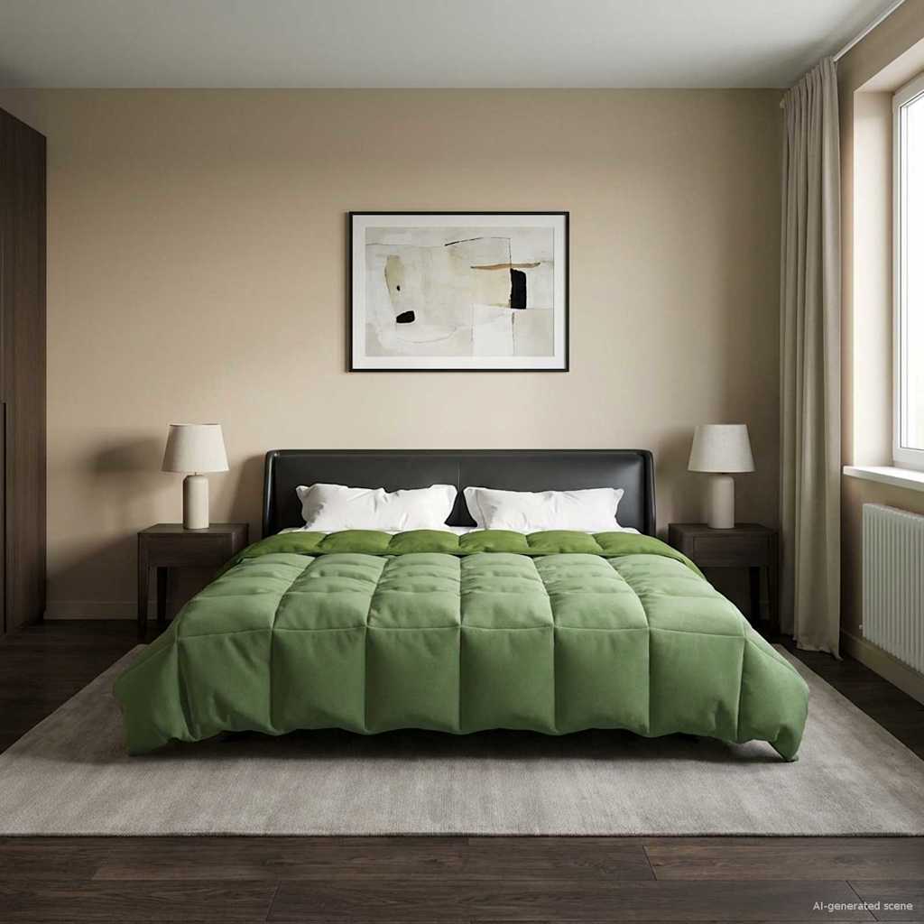 Winterbettdecke Gepolstert Anthrazit 240 x 260 cm Mikrofaser