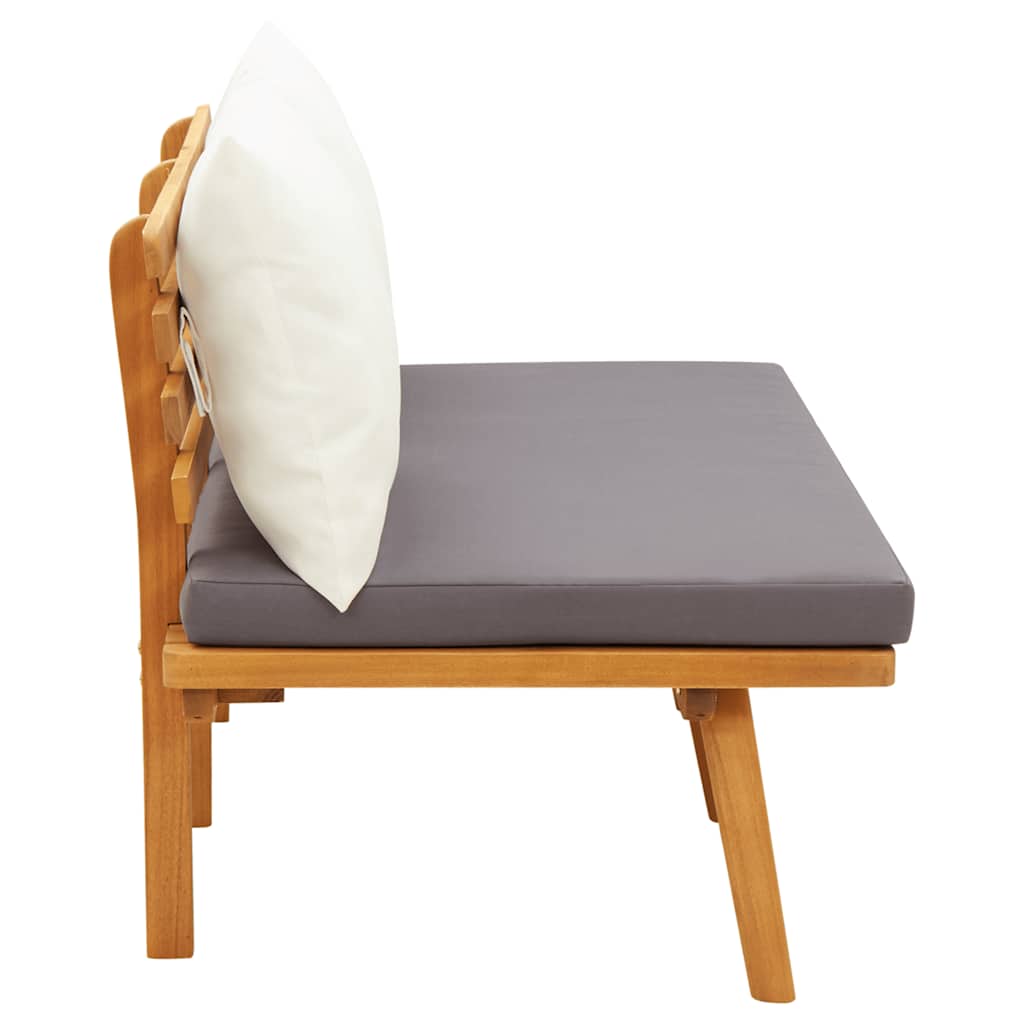 2-Sitzer-Gartensofa mit Kissen Massivholz Akazie