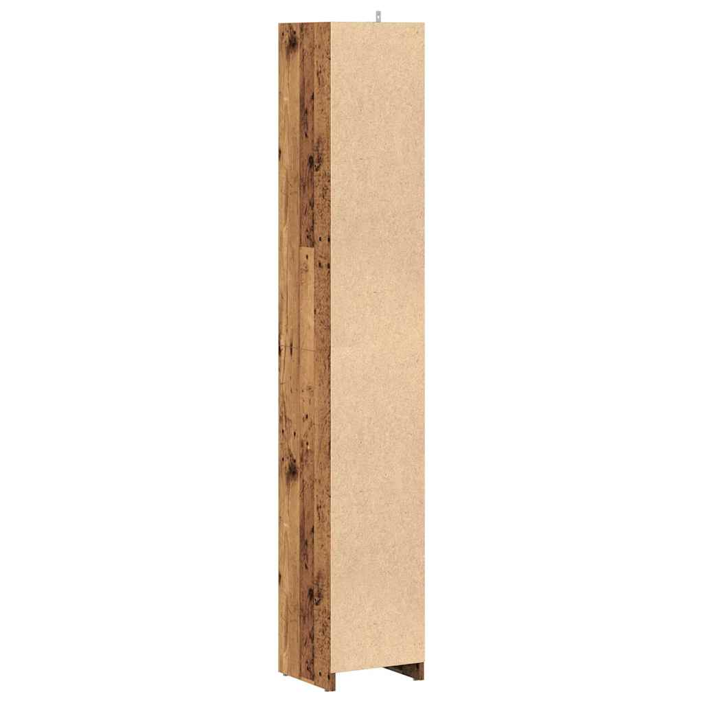 Badezimmerschrank Weiß 30x30x183,5 cm Holzwerkstoff