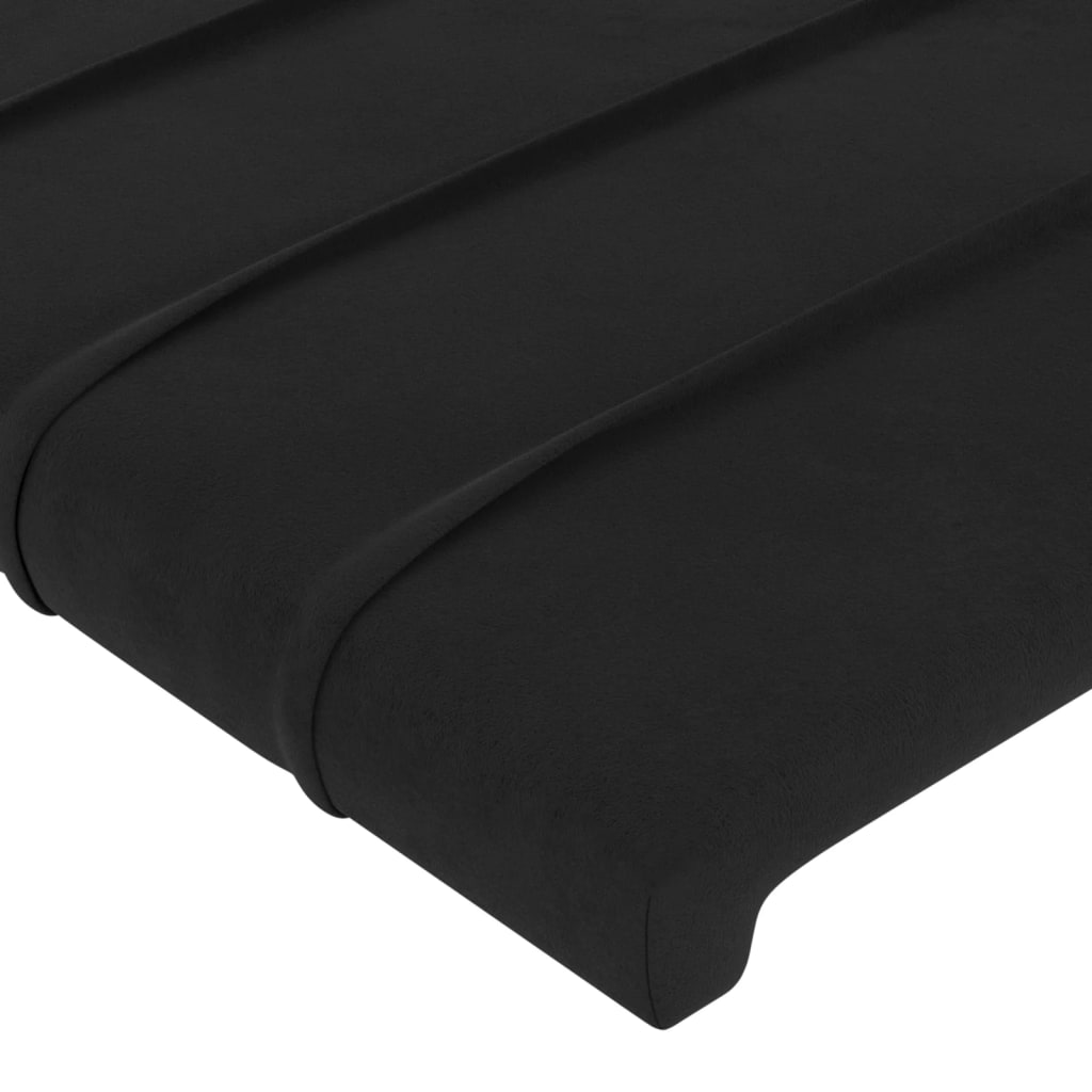Kopfteil mit Ohren Dunkelblau 203x23x118/128 cm Samt