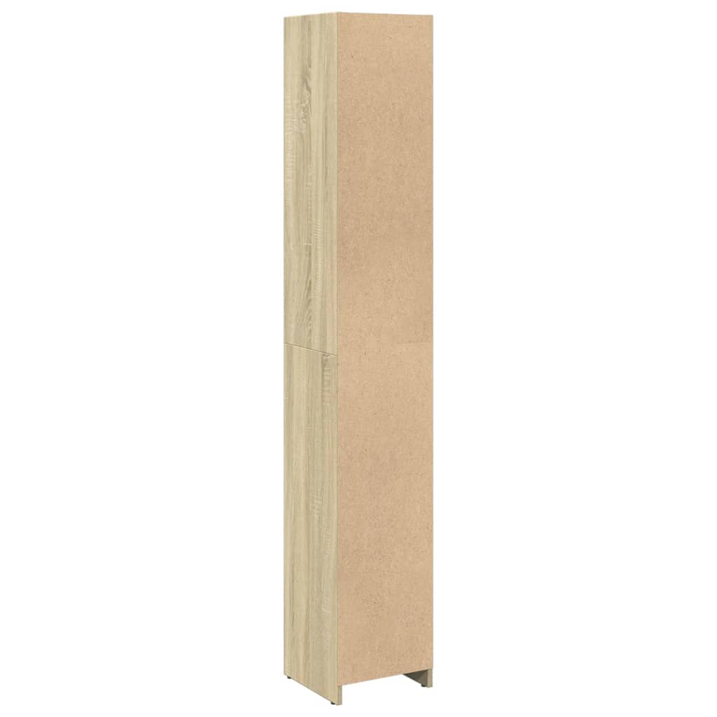 Badezimmerschrank Weiß 30x30x183,5 cm Holzwerkstoff