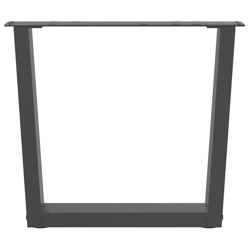Couchtischbeine V-Form 2 Stück Schwarz 30x(30-31,3) cm Stahl