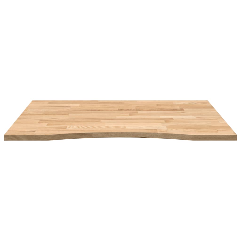 Schreibtischplatte Unbehandelt 80x50x2,5 cm Massivholz Eiche