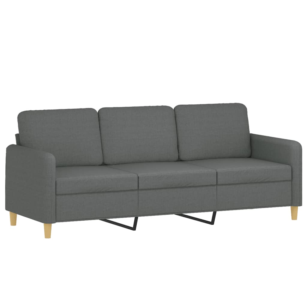 4-tlg. Sofagarnitur mit Kissen Braun Stoff