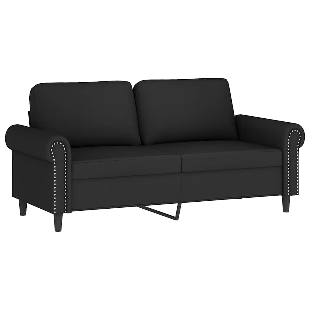 2-Sitzer-Sofa mit Zierkissen Dunkelgrün 120 cm Samt