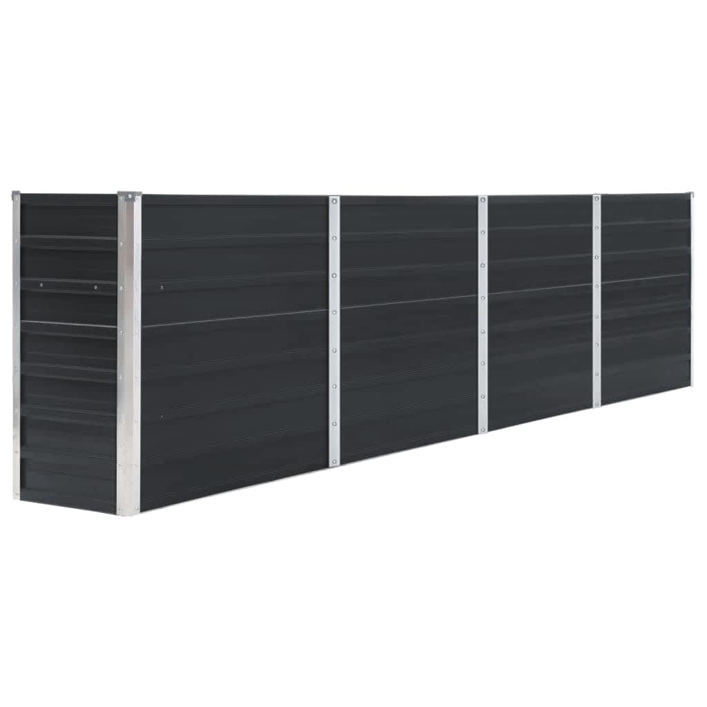 Hochbeet Anthrazit 160 x 80 x 77 cm Verzinkter Stahl