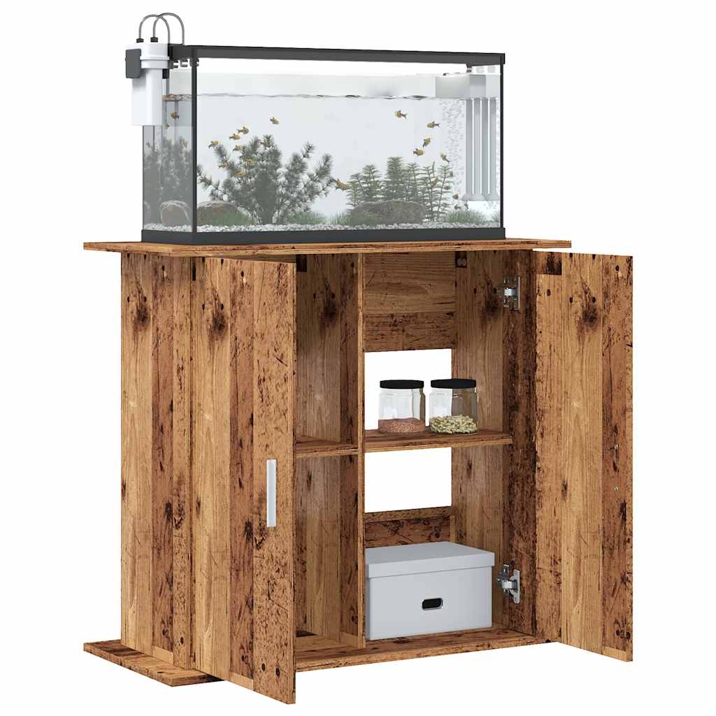 Aquariumständer Weiß 81x36x73 cm Holzwerkstoff