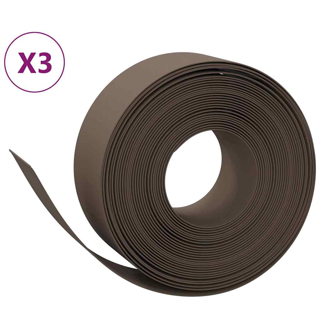 Gartenumrandung 25 m 10 cm PE Grau