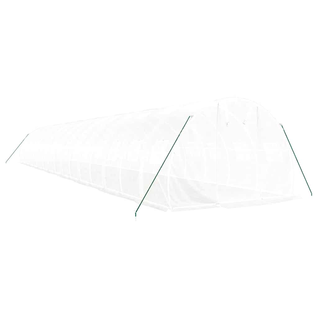 Gewächshaus mit Stahlrahmen Grün 48 m² 16x3x2 m