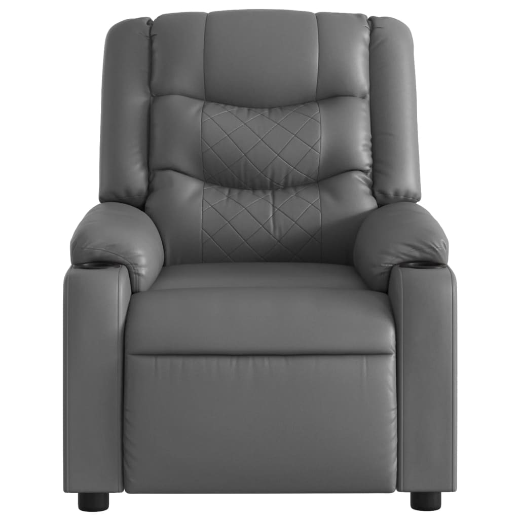 Massage-Relaxsessel, Kunstleder, Schwarz