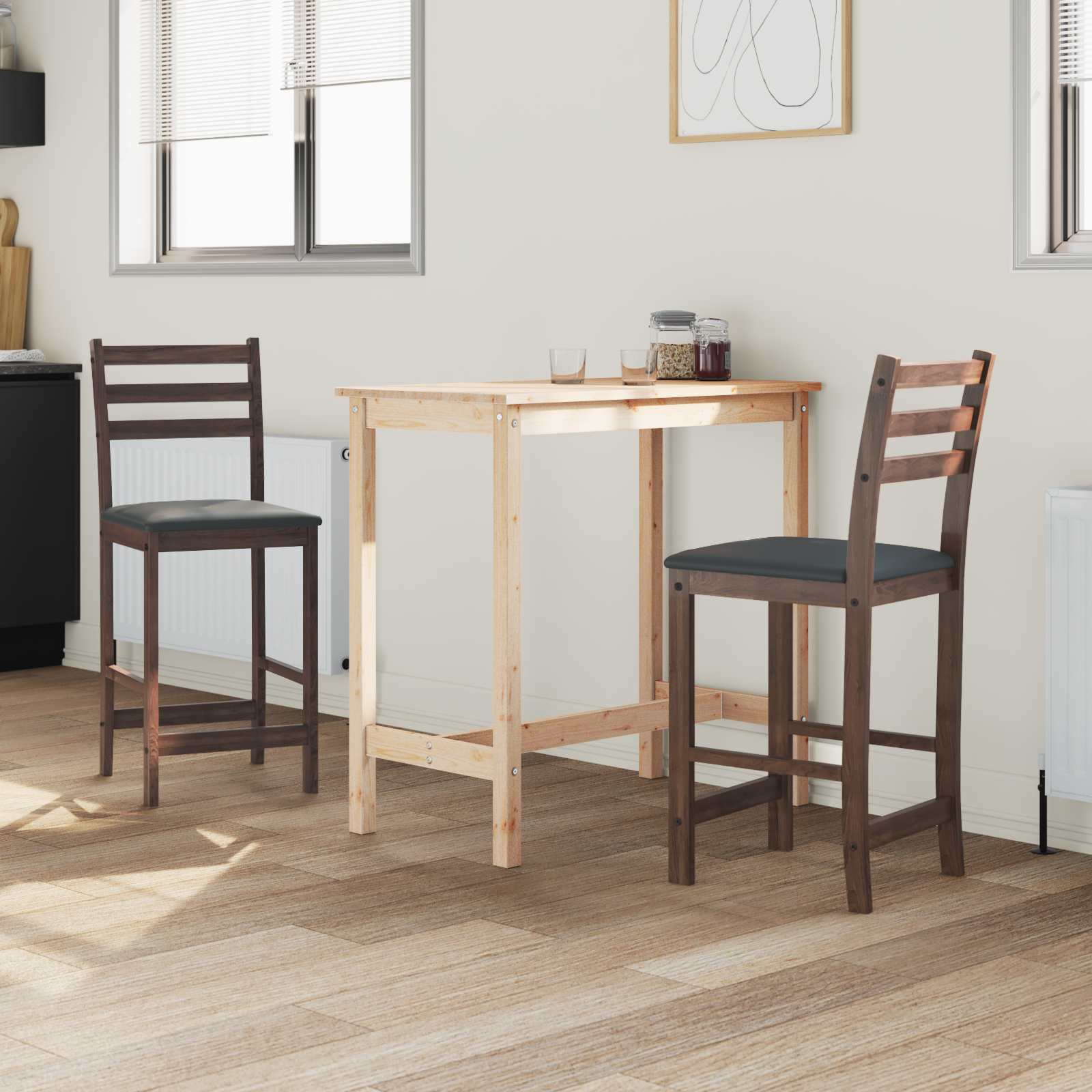 Esszimmerstühle 2 pcs Hellbraun 40 x 47,5 x 99,5 cm