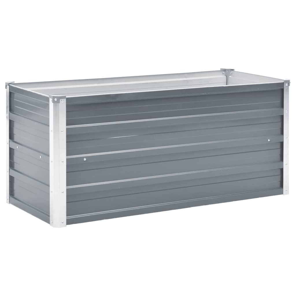 Hochbeet 160 x 80 x 77 cm Verzinkter Stahl Grau
