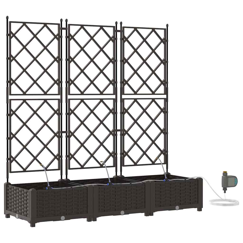 Garten-Pflanzgefäß 4 Stk. Braun 160 x 40 x 22 cm PP