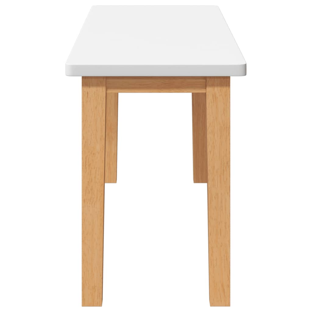 Bank 90 cm Braun Massivholz Gummibaum