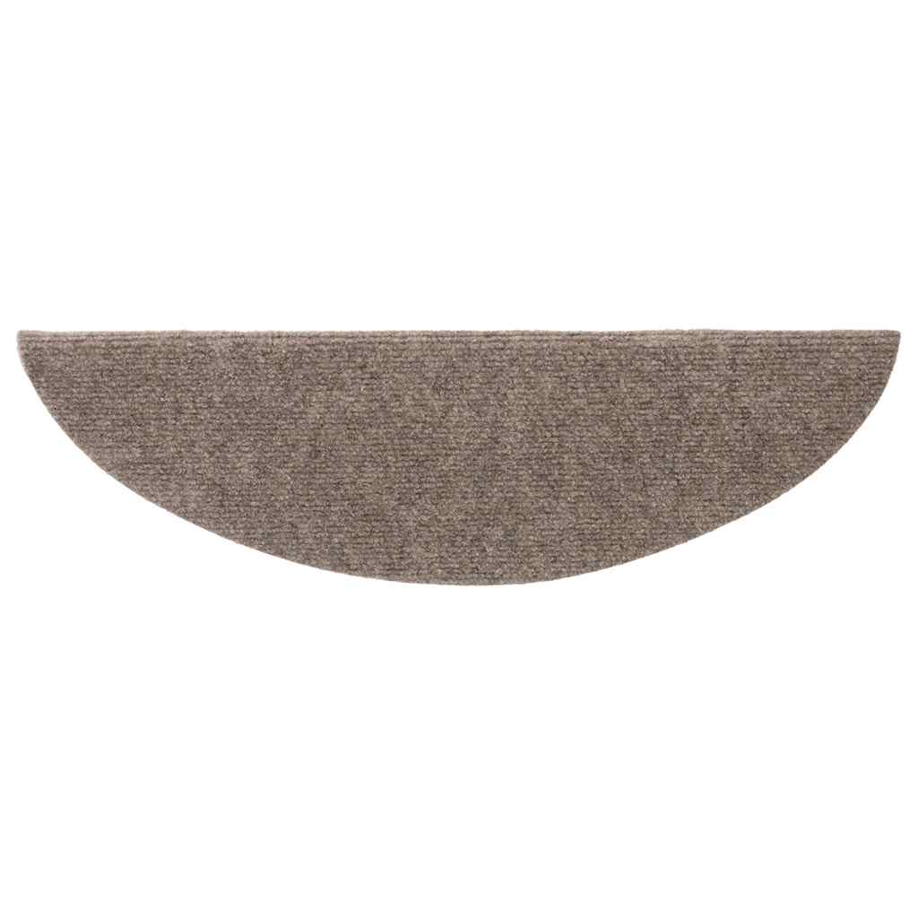 Stufenmatten Selbstklebend 15 Stk. 56x17x3 cm Hellbraun Halbrund