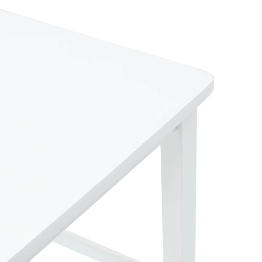 Barhocker 2 Stk. Weiß Stoff