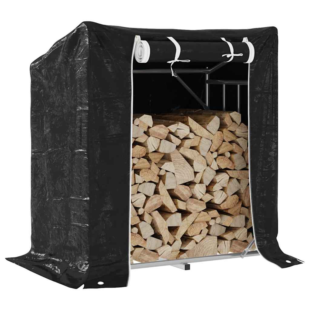 Brennholzregal mit Regenschutz 100,5x40,5x110,5 cm